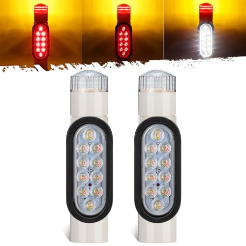 Boat Trailer Guide Light Set 2pcs Waterproof LED Turn Signal Brake Reverse