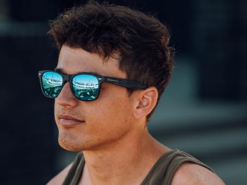 Shady Rays Classics Polarized Sunglasses Black Ocean Timber - Unisex UV Protection