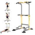 Yellow Pull-Up Dip Station, 350LBS Weight Capacity, Adjustable Home Gym Equipment
