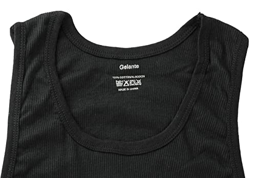 Men's 3X-Large Cotton Athletic Tank Top - Black, Sleeveless Workout Tee
