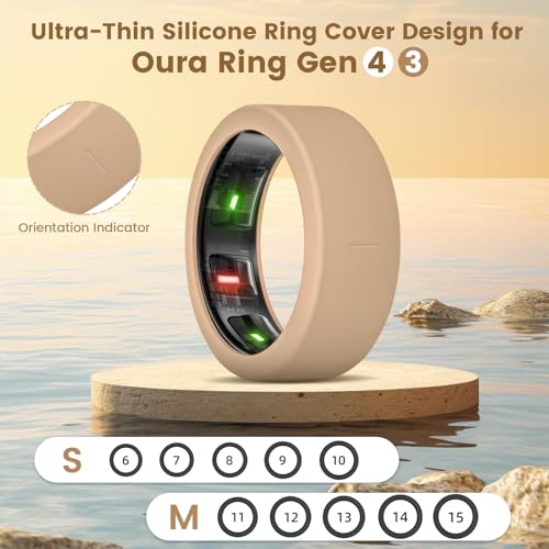15 Pack Silicone Ring Covers for Oura Ring Gen 4/3 - Compatibility with Sleep and Fitness Trackers - Variation 2 S