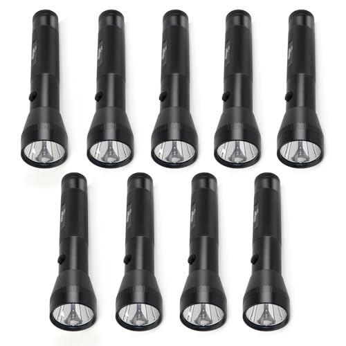 9 Pack Heavy Duty D Cell LED Flashlights - High Lumens, Rugged Aluminum Body for Camping & Outdoors - Variation 9