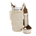 Dark Oatmeal Canvas HydroBag HANDLE Water Bottle Holder with Strap – 40 oz