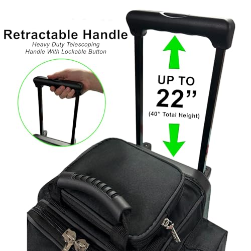 Pro Black/Purple Double Roller Bowling Bag with Shoe Compartment & Accessories