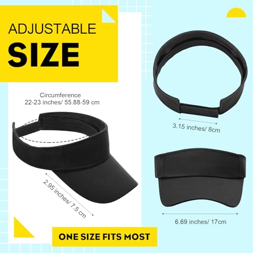 Sun Visor Caps 50 Pack Adjustable Sports UV Protection Hat for Men Women - Patio Shade
