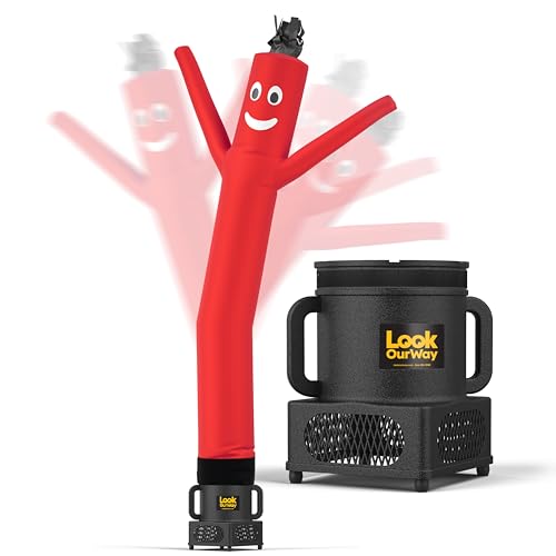 LookOurWay 7ft Red Inflatable Air Dancer Wacky Waving Tube Guy with Blower