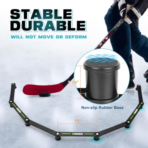 Hikeen 7-Sections Magnetic Hockey Training Stickhandling Tool, Portable Puck Control Trainer