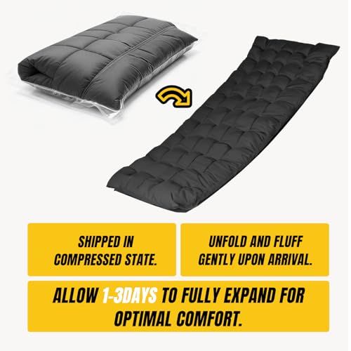 Yellow Jacket Black Folding Camping Cot for Adults, 600LBS Support, Removable Mattress, Portable Bed for Camping, Travel, Home, Office