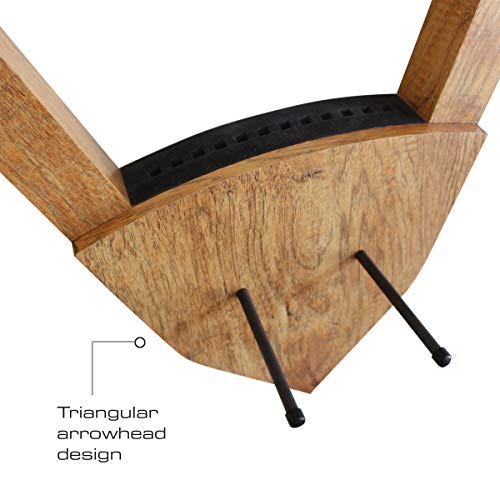 Rush Creek Creations American Cherry Wall Mounted Bow & Arrow Display Rack for Hunting & Archery Accessories