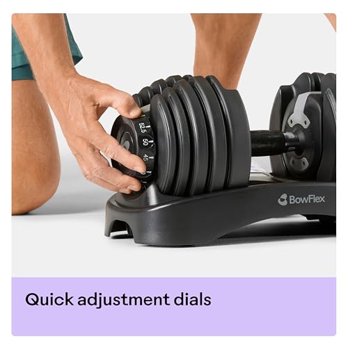 BowFlex Adjustable Results Series SelectTech Dumbbells - Black, 5-52.5 lbs