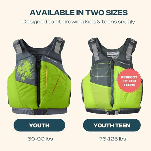 Stohlquist Escape Youth Lifejacket Lime Size M - US Coast Guard Approved PFD