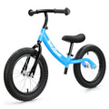 Kids Balance Bike 14 Inch with Rubber Air Tires - Blue, Adjustable Seat & Lightweight
