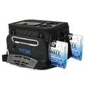 18 Can Collapsible Cooler Bag with Ice Pack & Bottle Opener - Cobalt Carbon Black