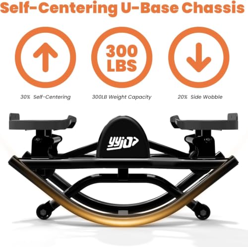 YYJO Rock Stepper with Mat and Resistance Bands - Low-Impact Fitness Equipment
