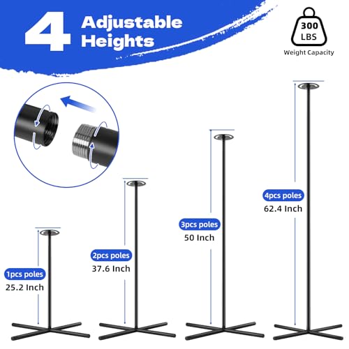 Boat Cover Support Poles - Heavy Duty Adjustable 25-62 Inches, 2 Pack - Reinforced Steel
