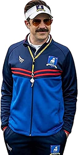 Blue X-Large Fleece Bomber Jacket for Men - Football Coach Style | JACKET SOLUTION