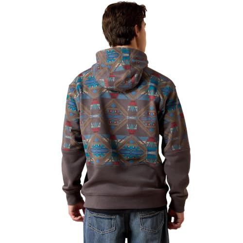 ARIAT Men's Graphic Hoodie Medium Grey Southwest X-Large Casual Sweatshirt