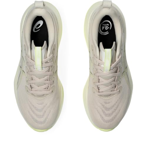 ASICS Women's Gel-Cumulus 27 Running Shoes - Wide Mineral Beige Huddle Yellow