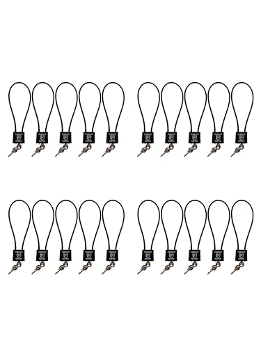 Lockforall 20 Pack Black 15" Keyed Alike Cable Gun Locks for Pistols Rifles & Shotguns