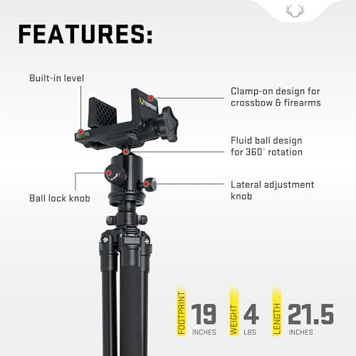 TenPoint Axis Tripod Regular - Lightweight Compact Shooting Support with Levels & Carry Bag