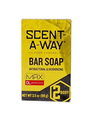 Scent-A-Way MAX Bar Body Soap 3.5 Oz Pack of 2 - Odorless Hunting Soap