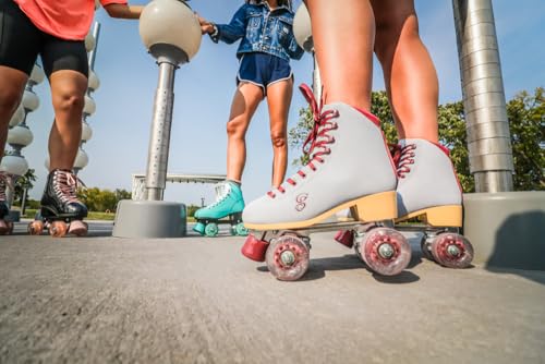 Artistic Roller Skates for Women & Men - Blue/Burgundy, Size 9