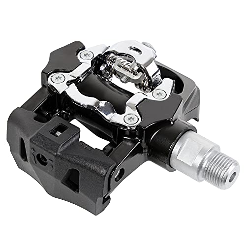 Venzo Indoor Bike Pedals with Cleats - Delta & SPD Compatibility, Toe Cages Included