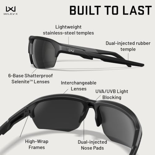 Ballistic Safety Glasses with Mirror Finish - Matte Black & Tan Frame, Non-Polarized