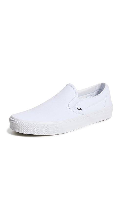 Vans Unisex Slip On Unisex Sneakers, True White, 9 US Women/7.5 US Men