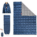 Down Camping Blanket - Lightweight, Packable, Waterproof Travel Quilt for Hiking & Outdoor Use - Deep Sky Blue, 55 x 79 inches