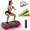 Red Vibration Plate Exercise Machine for Full-Body Fat Loss & Sculpting with Adjustable Speeds