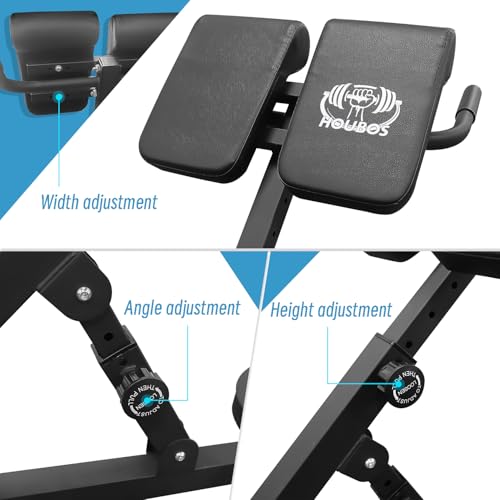 Foldable Roman Chair for Home Gym - Hyper Back Extension Machine, Versatile Core Workout Bench