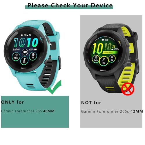 Smartwatch Screen Protector Case for Garmin Forerunner 265 46MM - 1 Pack with 4 Screen Films