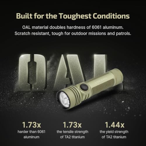 OLIGHT Seeker Ultra Rechargeable EDC Flashlight Olive Green - 4,800 Lumens, Waterproof, Dual Charging