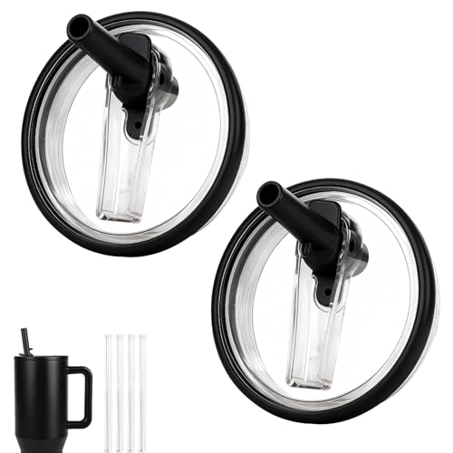 Black 32oz Flip Straw Lid for HydroJug Travel Tumbler Leak-Proof BPA-Free