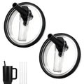Black 32oz Flip Straw Lid for HydroJug Travel Tumbler Leak-Proof BPA-Free
