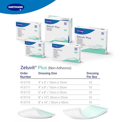 HARTMANN Zetuvit Plus Superabsorbent Wound Dressing 8x10 Inches - Pack of 10