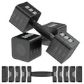 Adjustable Dumbbells Set for Home Gym - 5 Weight Options, Non-Slip Handle, Ink Variation