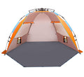 Oileus Extra Large 4-Person UV Beach Tent with Sand Pockets - Orange