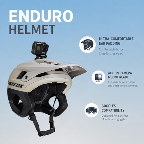 Mountain Bike Helmet for Men & Women, Khaki, M (54-56cm) - Adult Cycling Safety Gear