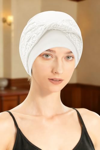 XYIYI White Knot Chemo Headwear for Women Cancer Patients Beanie Hat