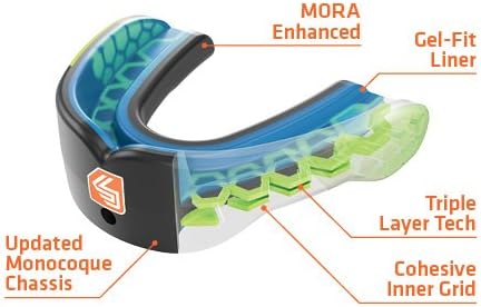 Shock Doctor Gel Max Mouthguard - Convertible Strap or Strapless Design for Sports | Anti-Grinding & Anti-Clench