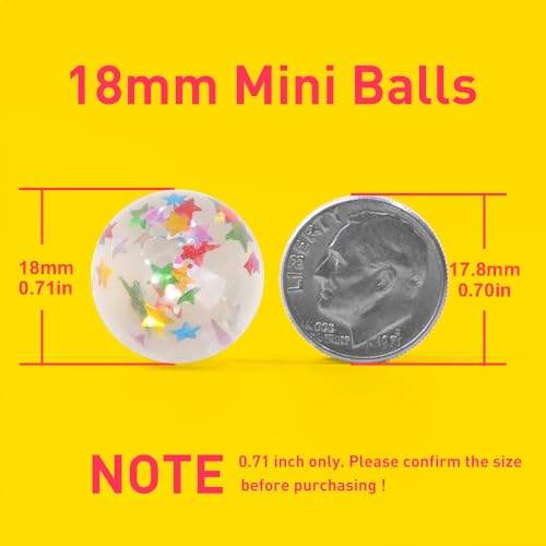 Colorful Small Bouncy Balls Set - 100 Pieces with Gift Box for Party Favors