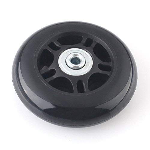 Ricrrover Luggage Suitcase Wheels Replacement Kit 75x24mm/2.95"x0.94" w/ABEC 608zz Inline Outdoor Skate Replacement Wheels, Set of (2) Wheels (OD:75 W:24 ID:6 Axles:35&40mm)