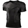 Men's Padded Chest Protector Shirt for Football & Contact Sports - Black, X-Large