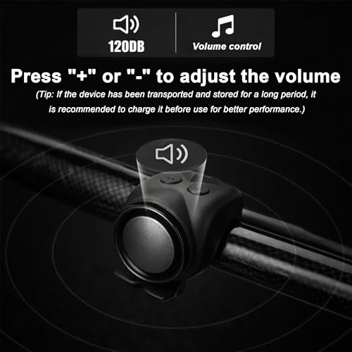 Electric Bike Horn 120dB Loud Safety Alarm Waterproof Easy Install