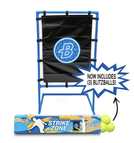 Blitzball Strike Zone Target with 3 Official Balls - Backyard Baseball Practice