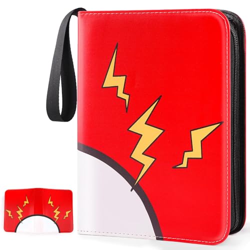 Large Dark Red Card Binder 400 Pockets with Removable Sleeves - Collectible Trading Card Organizer