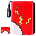 Large Dark Red Card Binder 400 Pockets with Removable Sleeves - Collectible Trading Card Organizer