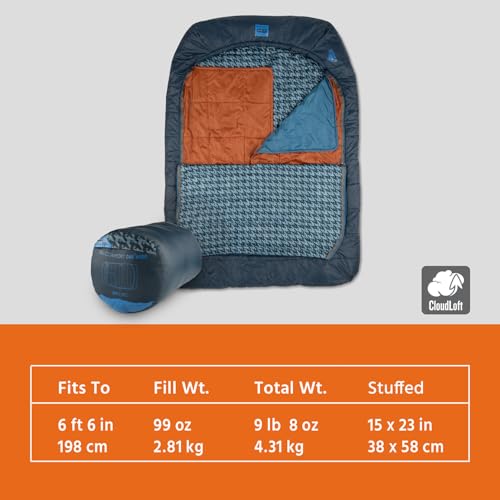 Kelty Tru Comfort Doublewide Sleeping Bag - Pageant Blue, 20°F